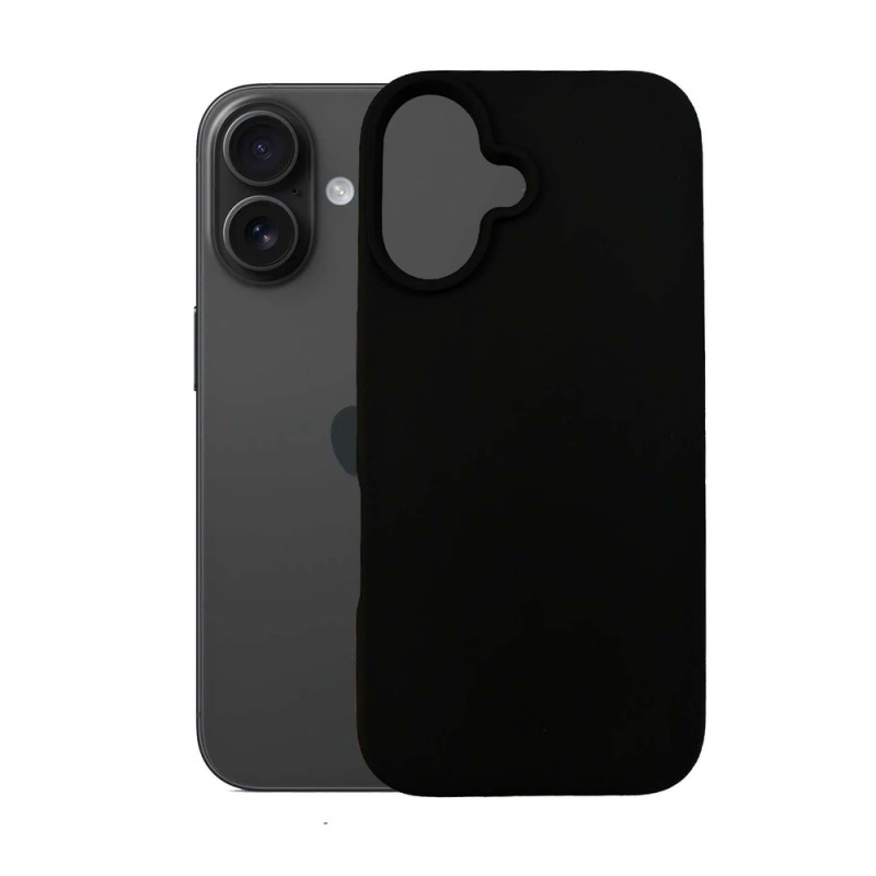 3mk Silicone Case for Apple iPhone 16 Plus, Black