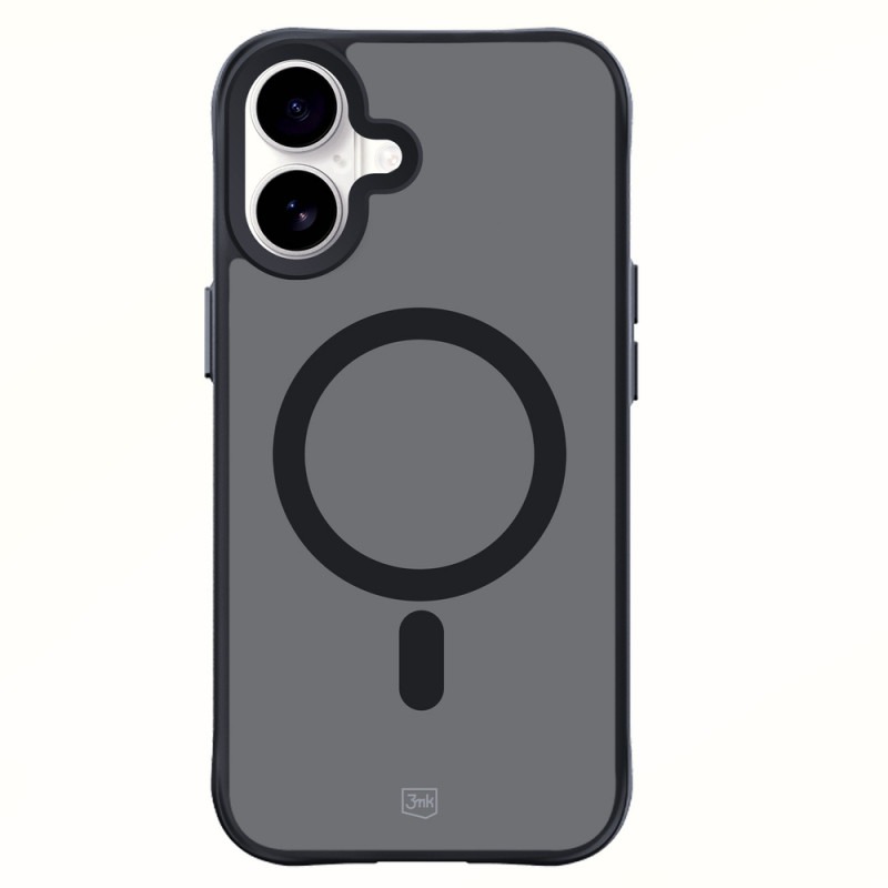 3mk Smoke MagCase with MagSafe for Apple iPhone 16 (W-3SmoMaCa-AiP16-0), Semi-Transparent