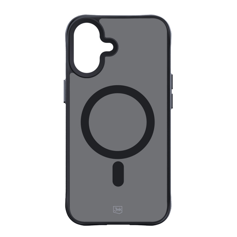3mk Smoke MagCase with MagSafe for Apple iPhone 16 (W-3SmoMaCa-AiP16-0), Semi-Transparent