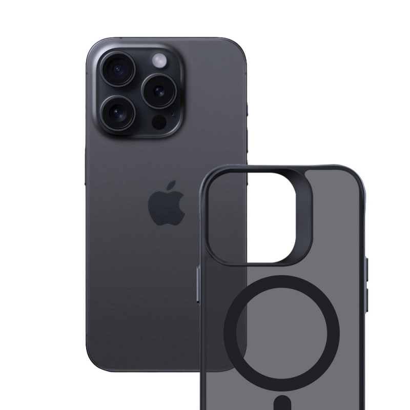 3mk Smoke MagCase with MagSafe for Apple iPhone 16 Pro Max (W-3SmoMaCa-AiP16PM-0), Semi-Transparent