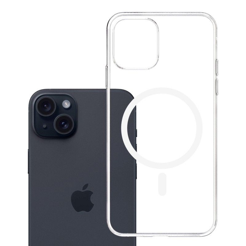 3mk Clear MagCase for Apple iPhone 15, Transparent