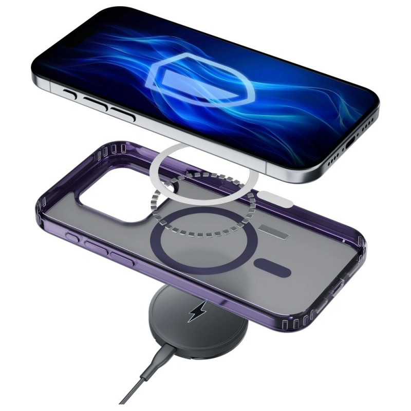 3MK Frosty MagCase MagSafe Smartphone Case for Apple iPhone 13 Pro, purple