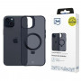 3MK Smoke Case Mag&Stand MagSafe Smartphone Case with Stand for Apple iPhone 15 Plus, black