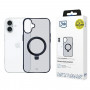 3MK Smoke Case Mag&Stand MagSafe Smartphone Case with Stand for Apple iPhone 16 Plus, transparent
