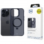 3MK Smoke Case Mag&Stand case for Apple iPhone 16 Pro Max, polycarbonate, black