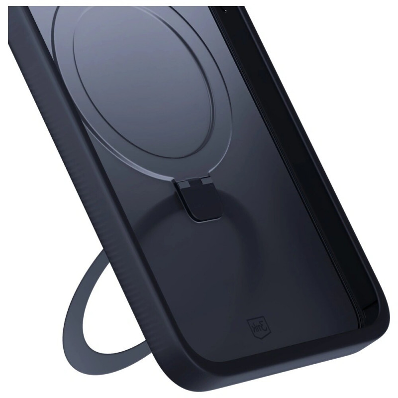 3MK Smoke Case Mag&Stand case for Apple iPhone 16 Pro Max, polycarbonate, black