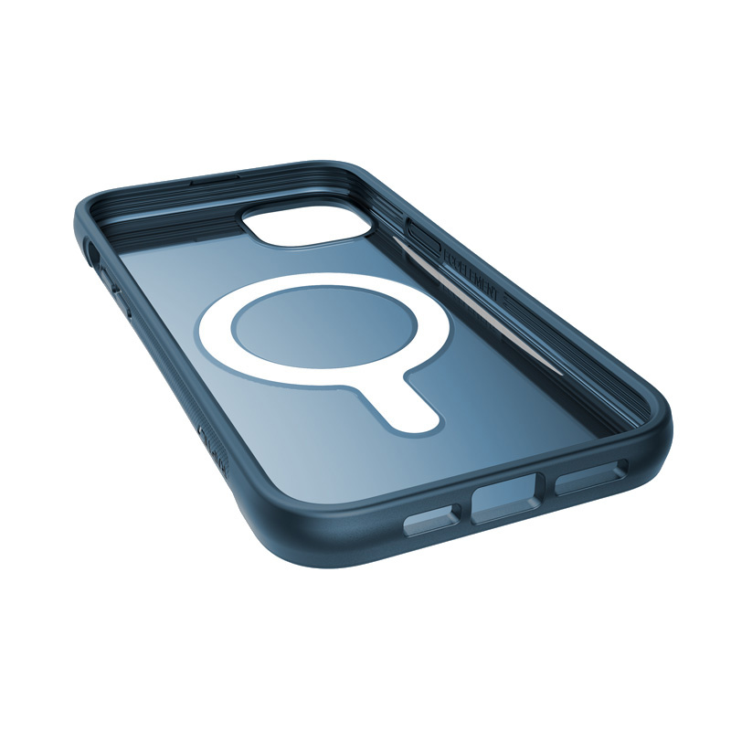 X-Doria Raptic Clutch MagSafe Case for Apple iPhone 14 Plus / 15 Plus, Marine Blue