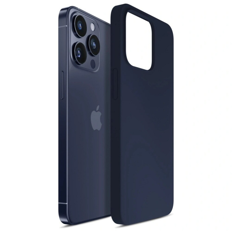 3MK Silicone Case for Apple iPhone 16 Pro Max, navy blue