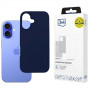 3MK Silicone Case for Apple iPhone 16 Plus, navy blue