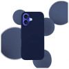 3MK Silicone Case for Apple iPhone 16 Plus, navy blue