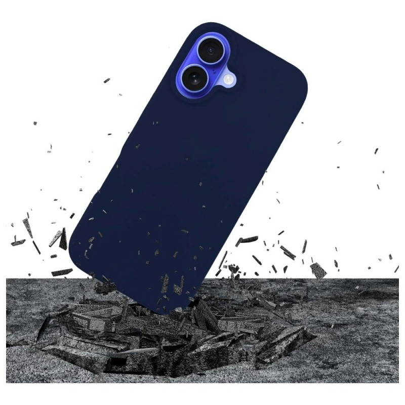 3MK Silicone Case for Apple iPhone 16 Plus, navy blue