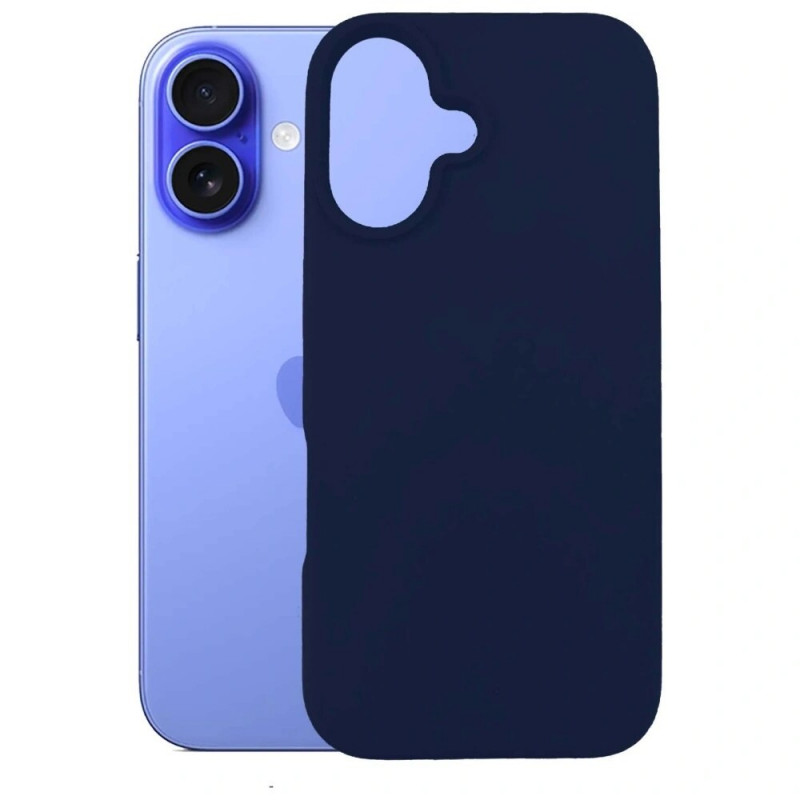 3MK Silicone Case for Apple iPhone 16 Plus, navy blue