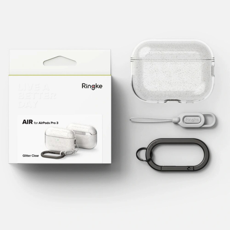 Ringke Air Case for Apple AirPods Pro 3, Glitter Clear