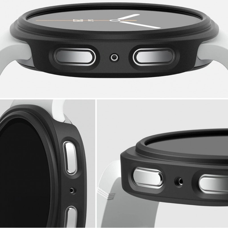 Ringke Slim RGK11819 Case for Samsung Galaxy Watch 8 / 9 44 mm, Clear & Matte Black (2 pcs)
