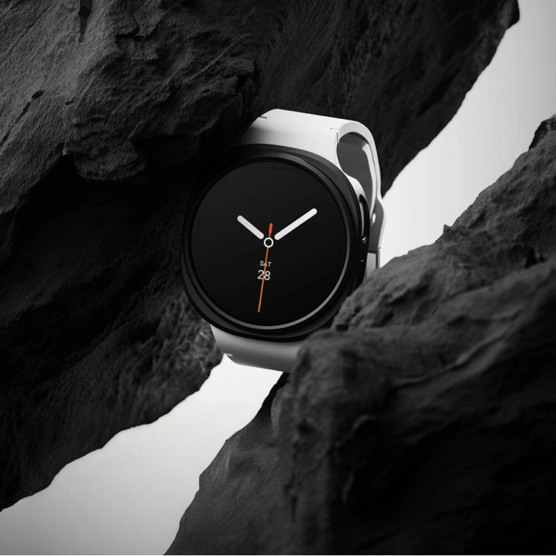 Ringke Slim RGK11819 Case for Samsung Galaxy Watch 8 / 9 44 mm, Clear & Matte Black (2 pcs)
