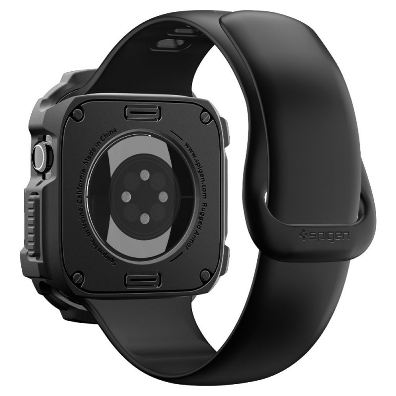 Spigen Rugged Armor ACS11886 Case for Apple Watch 12 46 mm, Matte Black
