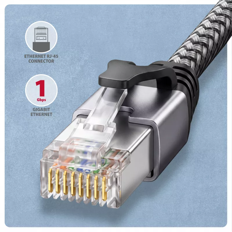 AXAGON ADE-AM15 USB-A to Gigabit Ethernet adapter with integrated 1.5 m CAT6 cable