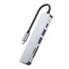 Tech-Protect V4 6-in-1 USB-C hub, grey