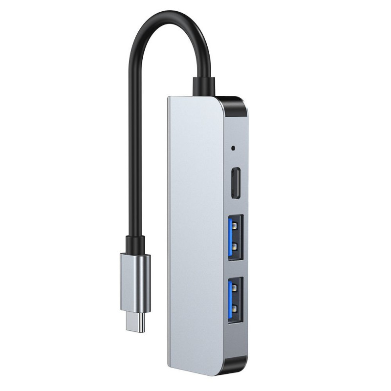 Tech-Protect V2 4-in-1 USB-C hub, grey