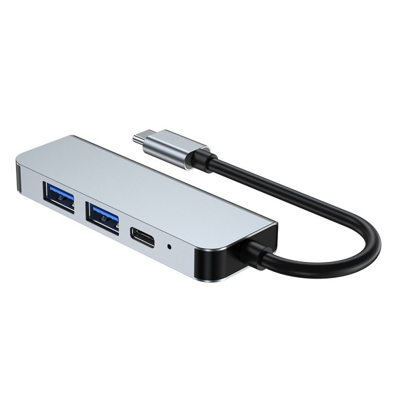 Tech-Protect V2 4-in-1 USB-C hub, grey