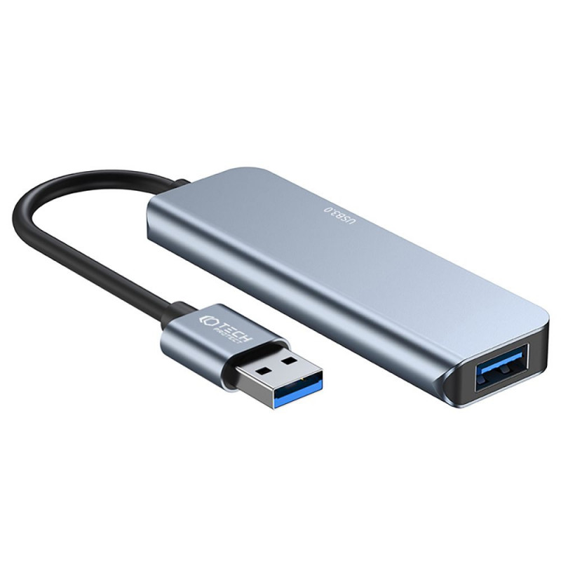 Tech-Protect V0-HUB 5in1 USB-A hub, grey
