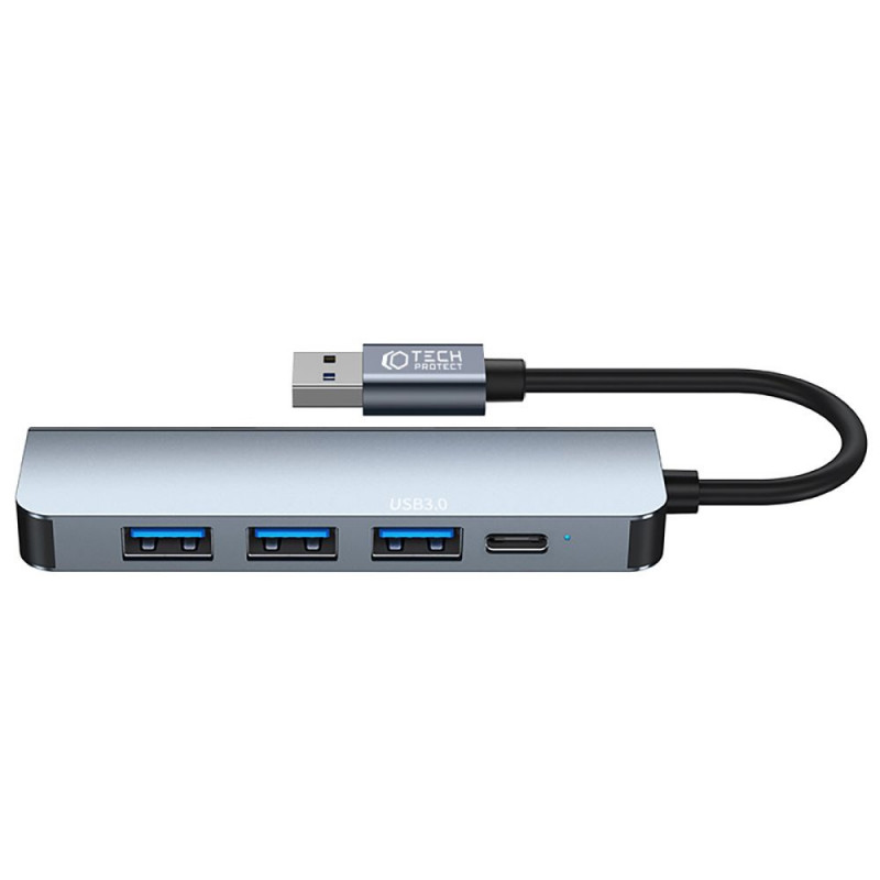 Tech-Protect V0-HUB 5in1 USB-A hub, grey