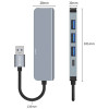 Tech-Protect V0-HUB 5in1 USB-A hub, grey