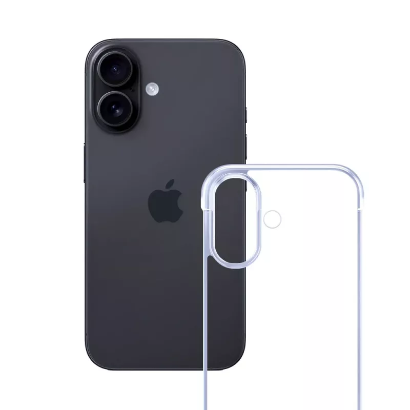 3mk Just20g Clear Case Apple iPhone 16 smartphone case, transparent