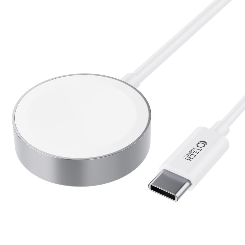Tech-Protect UltraBoost magnetic charger for Apple Watch, USB-C, 120 cm, white