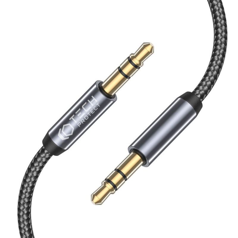Tech-Protect UltraBoost 3.5 mm mini jack to 3.5 mm mini jack cable, 1.5 m, black