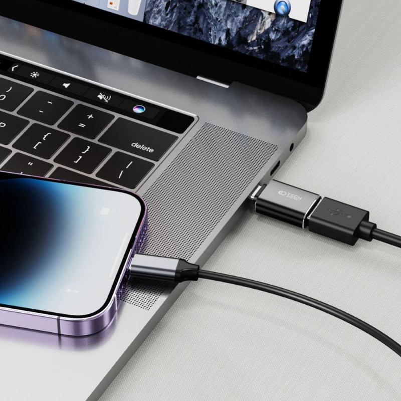 Tech-Protect UltraBoost USB-C / USB-A OTG adapter, black