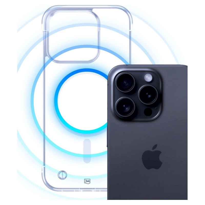 3mk Just20g MagCase Apple iPhone 15 Pro smartphone case, transparent