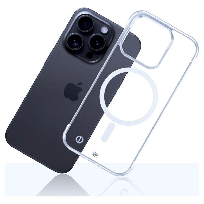 3mk Just20g MagCase Apple iPhone 15 Pro smartphone case, transparent