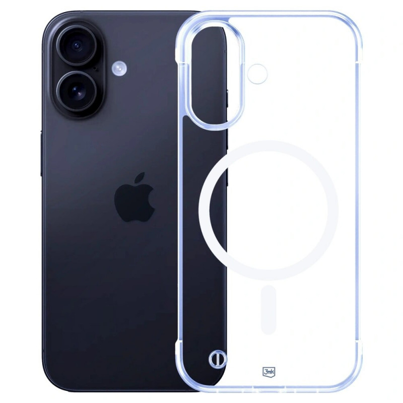 3mk Just20g MagCase Apple iPhone 16 smartphone case, transparent
