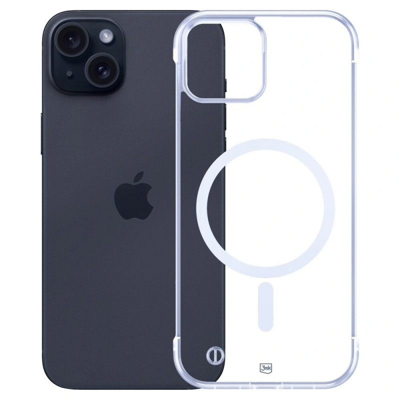 3mk Just20g MagCase Apple iPhone 15 Plus smartphone case, transparent
