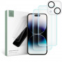 Tech-Protect Supreme Set tempered glass for Apple iPhone 15, clear (2+1 pcs)