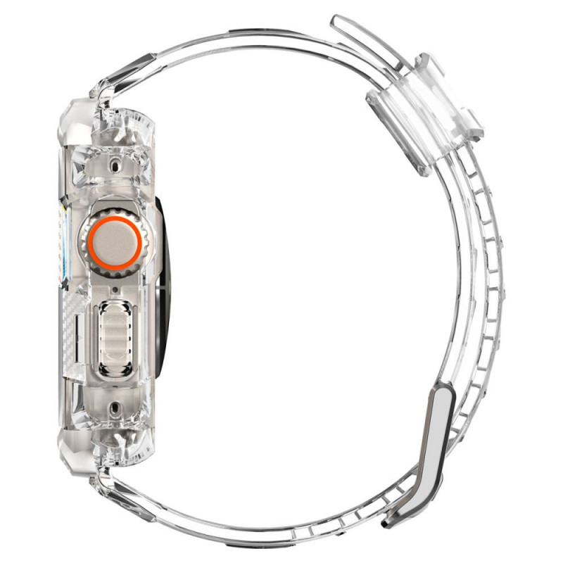 Spigen Rugged Armor Pro Strap Case for Apple Watch Ultra 49 mm, Crystal Clear