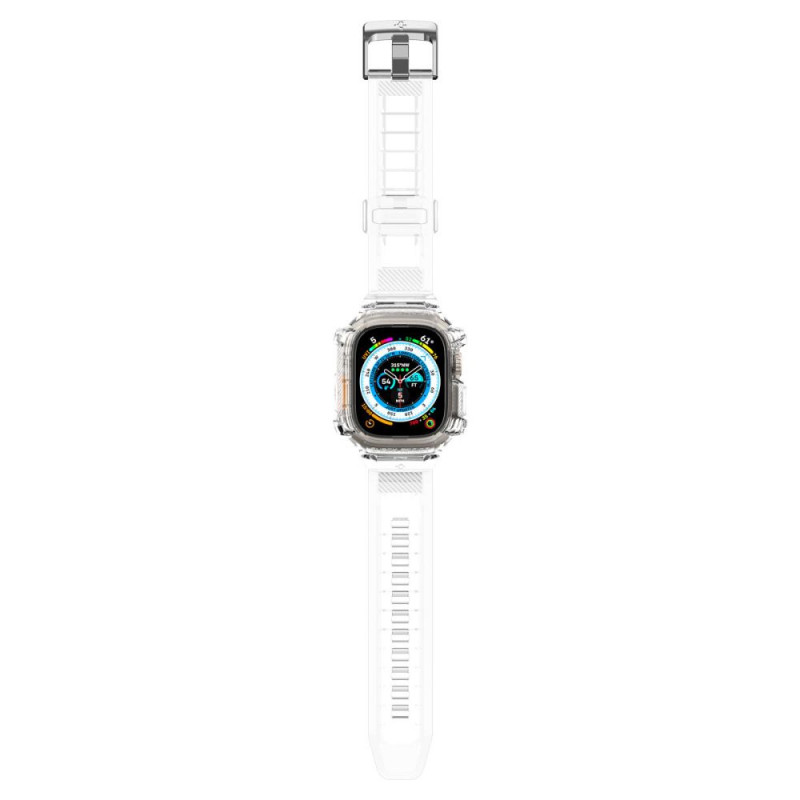 Spigen Rugged Armor Pro Strap Case for Apple Watch Ultra 49 mm, Crystal Clear