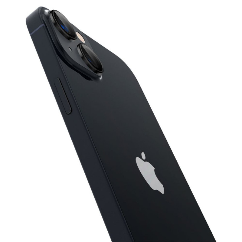 Spigen Optik.tR EZ Fit Camera Lens Protector for Apple iPhone 14 / 14 Plus / 15 / 15 Plus, Black (2 pcs)