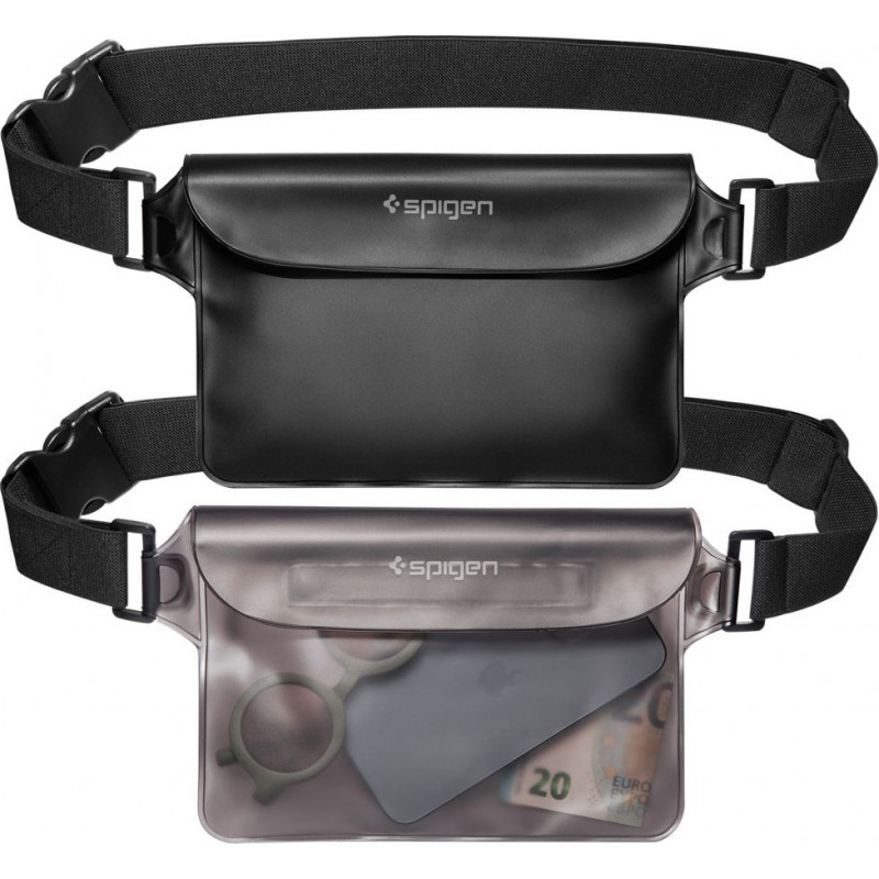 Spigen Aqua Shield A620 Universal Waterproof Waist Bag IPX8, Black