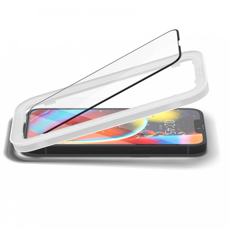 Spigen ALM Glass FC Tempered Glass for Apple iPhone 13 / 13 Pro / 14, Black