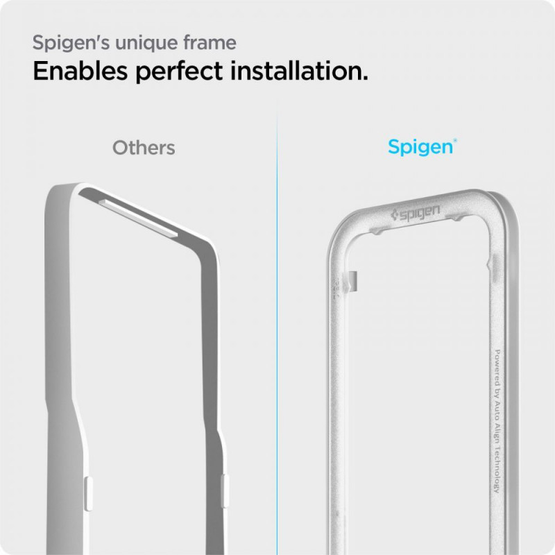 Spigen ALM Glass FC Tempered Glass for Apple iPhone 13 / 13 Pro / 14, Black