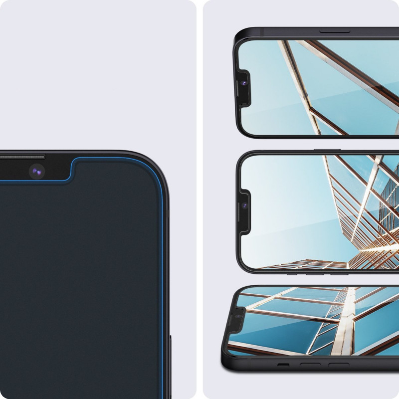 Spigen GLAS.tR EZ Fit Tempered Glass for Apple iPhone 13 / 13 Pro / 14 / 16e / 17e, Clear