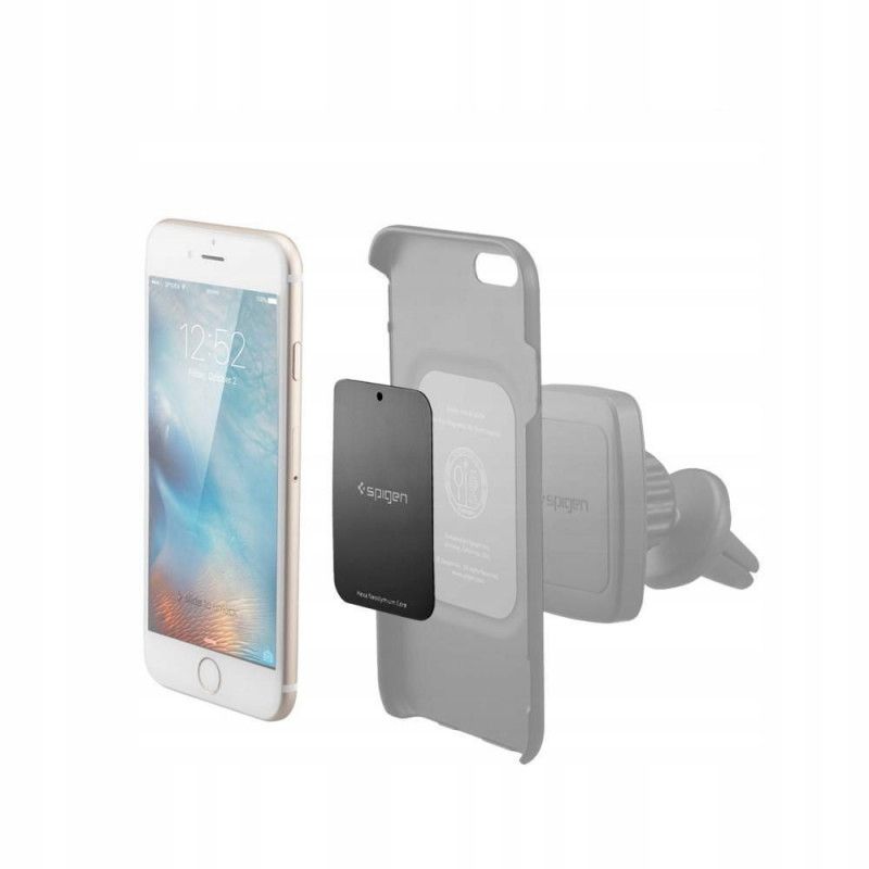 Spigen MP-4P magnetic metal plates for car phone mounts 000EP20342, black (4 pcs)