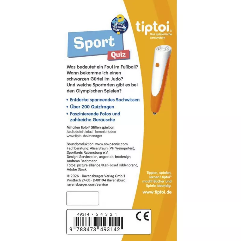 Ravensburger tiptoi Wieso? Weshalb? Warum? Quiz Sport, German edition