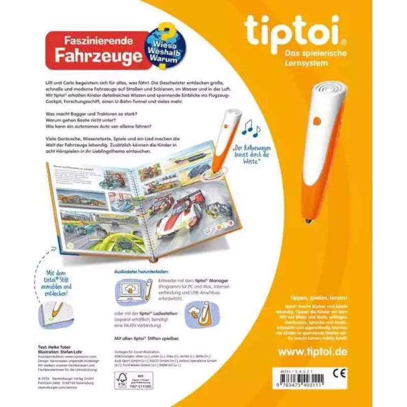 Ravensburger tiptoi Wieso? Weshalb? Warum? Faszinierende Fahrzeuge, German edition