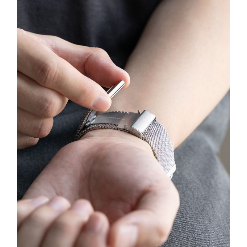 Ringke Metal One Mesh RGK12091 Apple Watch band, 44/45/46/49 mm, silver