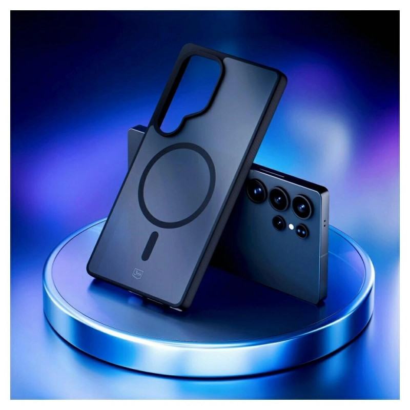 3MK Smoke MagCase for Samsung Galaxy S25 Ultra, MagSafe, black, polycarbonate