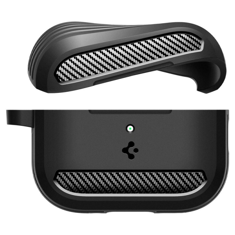 Spigen Rugged Armor ACS09822 Case for Apple AirPods Pro 3, Matte Black