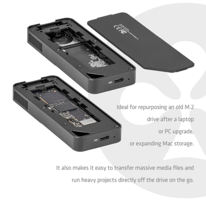 Club3D CAC-2510 M.2 NVMe SSD enclosure with fan, USB4